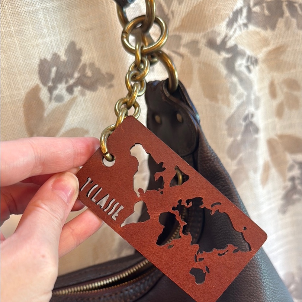 Alviero Martini Gold and Brown Hobo Shoulder Bag - Picture 4 of 14
